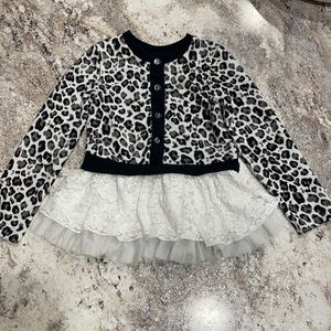 Leopard and Lace Adorable Top Size 5T
